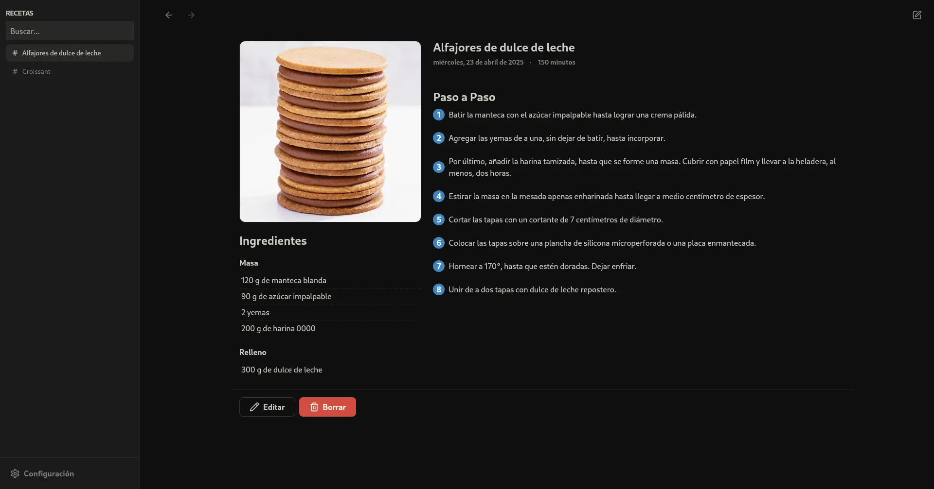 Vista previa de una receta creada por el usuario en Cooknotes Vista previa de una receta creada por el usuario en Cooknotes